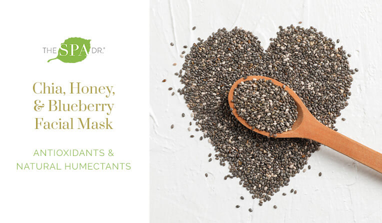 facial mask recipe with chia, honey, and blueberry