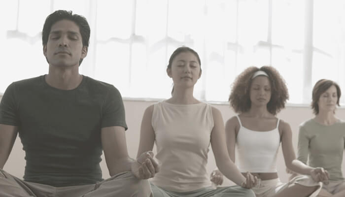 Group of people meditating