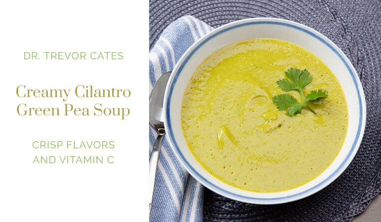 Creamy Cilantro Green Pea Soup Recipe
