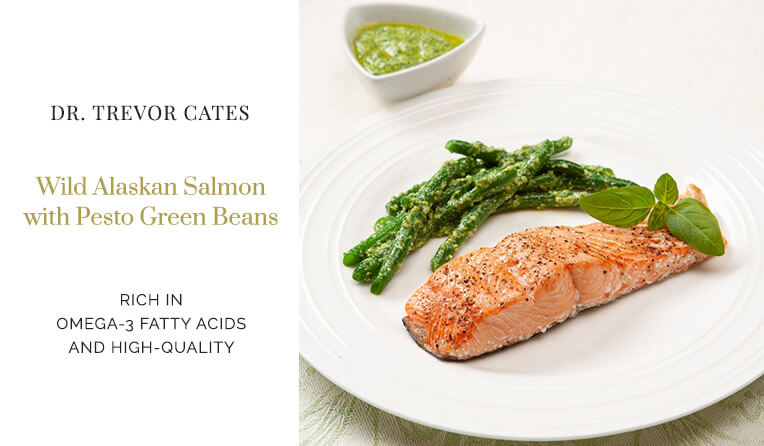 Wild Alaskan Salmon with Pesto Green Beans
